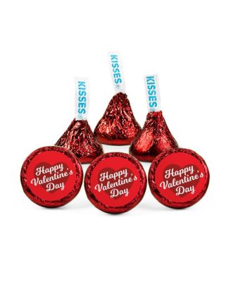 Just Candy Конфеты на День святого Валентина Красные Hershey's Kisses из молочного шоколада, 90 штук