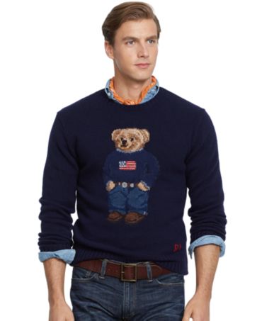 Polo Ralph Lauren Polo Bear Wool Sweater - Sweaters - Men - Macy's