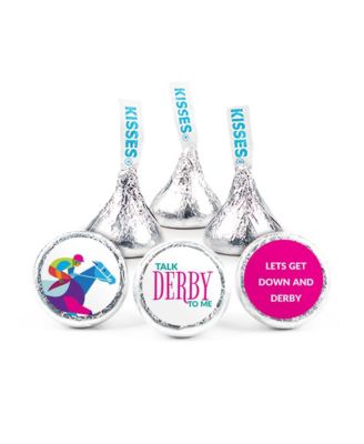 Конфеты Just Candy Kentucky Horse Derby Candy Hershey's Kisses с молочным шоколадом для вечеринок, 90 штук
