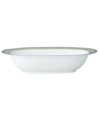 Овальная миска для овощей Noritake Infinity Green Platinum овальной формы, 24 унции
