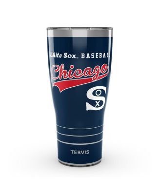 Стакан Tervis Tumbler Chicago White Sox объемом 30 унций в винтажном стиле из нержавеющей стали