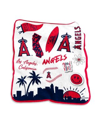Плюшевое одеяло Los Angeles Angels размером 50 x 60 дюймов из натурального рашеля
