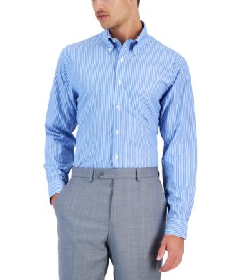 Мужская рубашка в тонкую полоску из неглаженного материала Brooks Brothers обычного покроя 11890₽