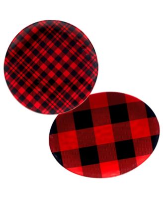Сертифицированный международный набор блюд в клетку Buffalo Plaid из 2 частей