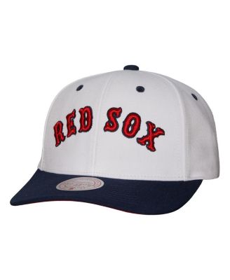 Мужская бейсболка Mitchell & Ness White Boston Red Sox Cooperstown Collection Pro Crown Snapback