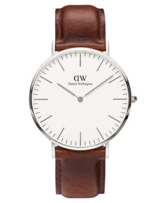 Мужские часы Daniel Wellington Classic Saint Mawes 40 мм с кожаным ремешком, коричневые