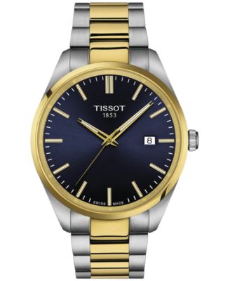 Мужские швейцарские часы Tissot PR 100 с двухцветным браслетом из нержавеющей стали, 40 мм