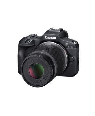 Беззеркальный фотоаппарат Canon EOS R100 с объективами RF-S 18-45 мм f/4,5-6,3 и RF-S 55-210 мм f/5-7,1, черный