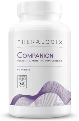 Поливитаминная добавка Theralogix Companion - Запас на 90 дней - Без железа, витамина D или витамина К - Витамины группы В, цинк и магний - Сертифицирована NSF - открыто разное