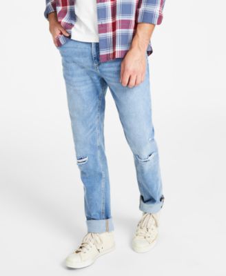 Мужские джинсы Sun Stone Mens Melbourne Slim-Fit Destroyed созданные для Macys 9490₽