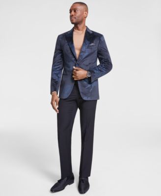 Мужское приталенное спортивное пальто из бархата с цветочным рисунком Tallia 59190₽