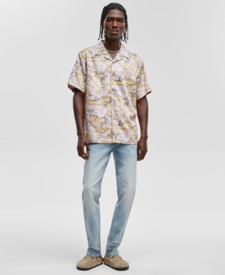 Мужская рубашка свободного покроя с принтом на пуговицах Mode of One созданная для Macys 9890₽