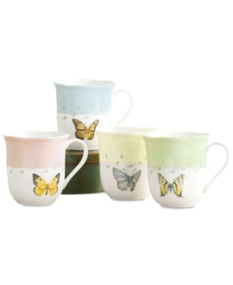 Кружки Lenox Butterfly Meadow Mix & Match, набор из 4 кружек