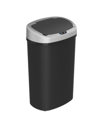 Кухонное мусорное ведро iTouchless емкостью 13 галлонов с сенсорным управлением с крышкой и фильтром запаха, прочное пластиковое мусорное ведро с защитой от вмятин, Автоматическая корзина для мусора