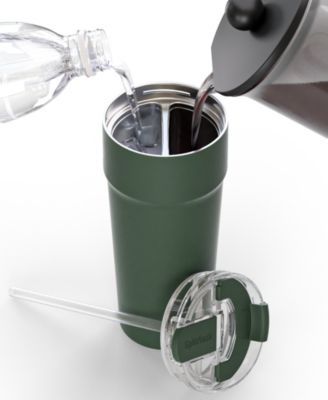 SplitFlask Двухкамерная бутылка для воды 2-В-1 с двусторонней вакуумной изоляцией из Нержавеющей Стали, Стакан, Дорожная кружка, 30 унций