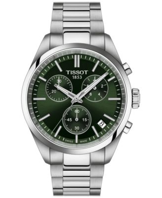 Мужские швейцарские часы с хронографом Tissot PR 100, браслет из нержавеющей стали, 40 мм