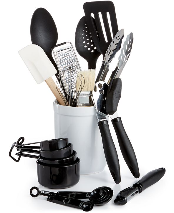 Martha Stewart Collection CLOSEOUT! 20 Piece Kitchen Utensil Set with Crock, Created for Macy's