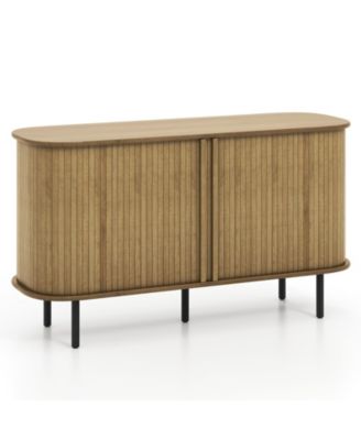 SKONYON 47-дюймовый сервант-буфет с регулируемыми полками для кухни, столовой, гостиной, Прихожей-Дуб