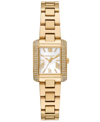 Женские золотые часы Michael Kors Emery с тремя стрелками из нержавеющей стали 22 мм