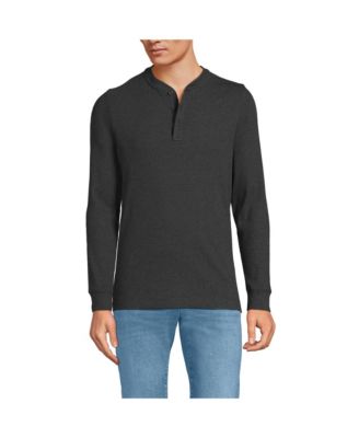 Мужская футболка Lands End с длинным рукавом Rib Henley 7990₽