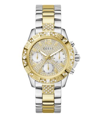 Женские многофункциональные двухцветные часы GUESS из нержавеющей стали диаметром 40 мм