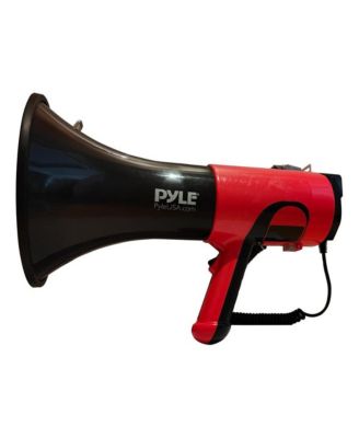 Портативная колонка-мегафон Pyle с Bluetooth, устройством изменения голоса и сиреной, 100-Ваттная красная