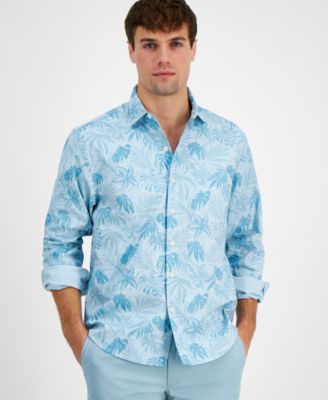 Мужская рубашка на пуговицах с принтом Tommy Bahama Mens Digital Palms обычного покроя 23690₽
