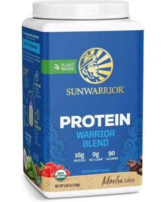 Sunwarrior Warrior Blend Protein, органический протеиновый порошок на растительной основе, Мокко, 750 г