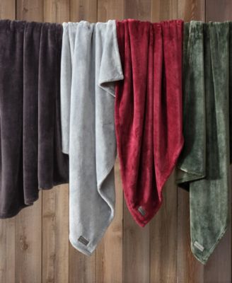 РАСПРОДАЖА! Однотонный плюшевый плед Eddie Bauer Ultra Lux с двусторонним покрытием, 60 X 50 дюймов