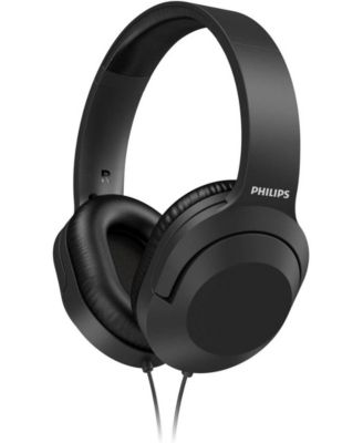 Накладные наушники PHILIPS с разъемом 3,5 мм, Сбалансированный звук, Удобный дизайн, Складываются для удобства переноски, Черные