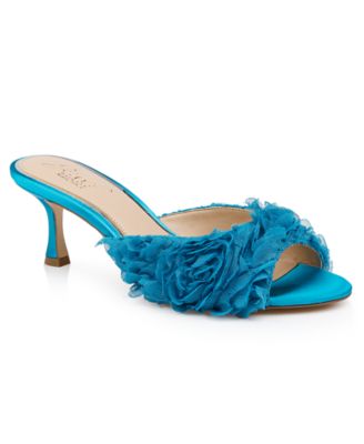 Женское алое платье Jewel Badgley Mischka босоножки-слайдеры 19890₽