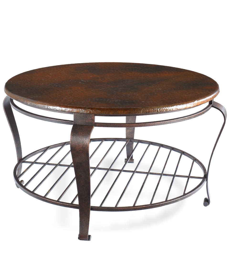 Clark Copper Round Coffee Table   furnitures
