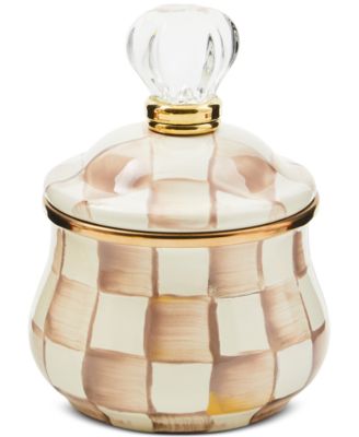 Сахарница для мокко MacKenzie-Childs с клетчатой крышкой