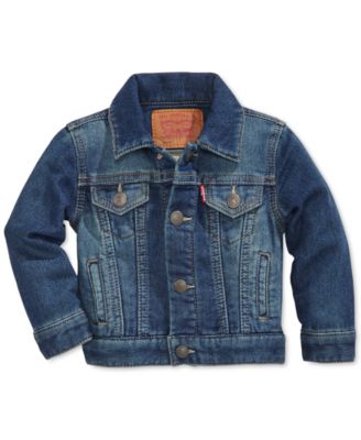 Firetrap Linea Leather Jacket Infants Boys Denim Lined Coat Top Lightweight 