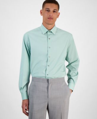 Мужская однотонная рубашка Alfani обычного покроя с регулировкой температуры созданная для Macys 6190₽