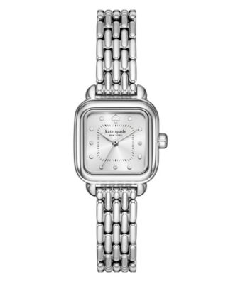 Женские часы Kate Spade New York Gracie Square с тремя стрелками из нержавеющей стали серебристого цвета, 25 мм
