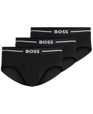Мужские трусы BOSS by Hugo Boss 3pk. Трусы с ярким логотипом на бедрах