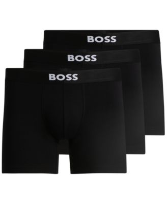 Мужские трусы-боксеры BOSS by Hugo Boss из 3-х комплектов с логотипом Icon