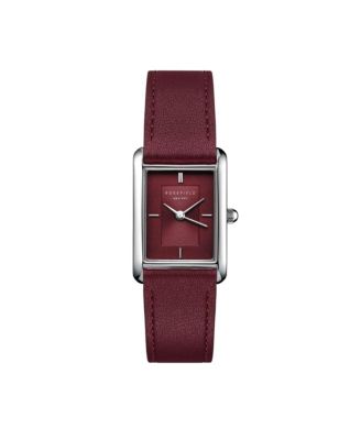 Женские часы ROSEFIELD Heirloom из бордовой кожи, 30,6 мм