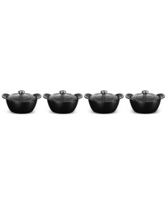 Круглые мини-кокотки Le Creuset из чугуна, покрытые эмалью, Набор из 4-х