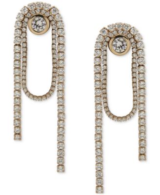 Золотистые серьги-капли Emily in Paris с фианитами в виде петель