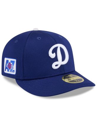 Мужская приталенная шляпа New Era Royal Los Angeles Dodgers 2025 для весенних тренировок с низким профилем, 59 футов 52 дюйма