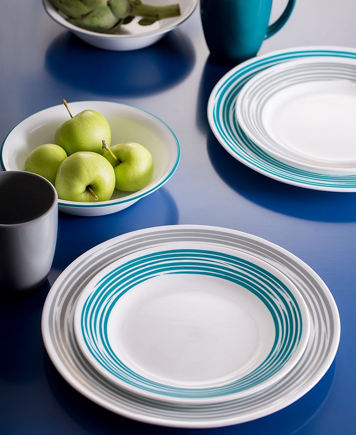 Corelle Brushed Turquoise 16Pc. Dinnerware Set, Service for 4