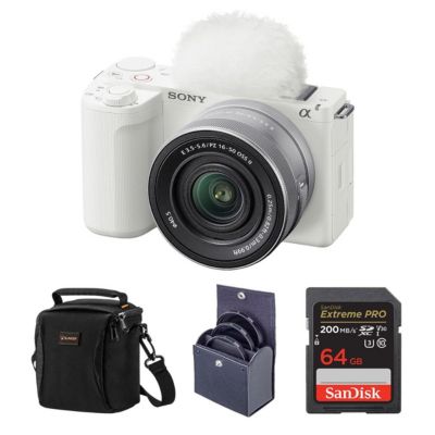 Камера Sony ZV-E10 II с объективом 16–50 мм, белая
