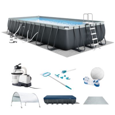 INTEX 26367EH Прямоугольный каркасный бассейн Ultra XTR 24' x12' x52
