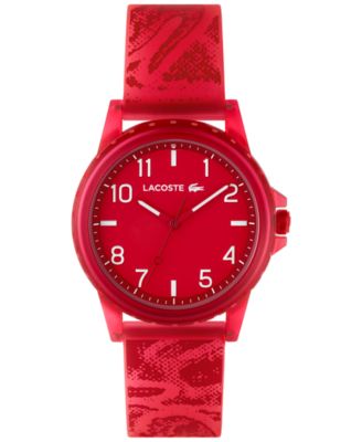 Часы Lacoste Kid's Rider на красном силиконовом ремешке, 36 мм, красные