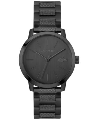 Мужские часы-браслет Lacoste Metropole из черной стали с ионным покрытием, 39 мм, черный