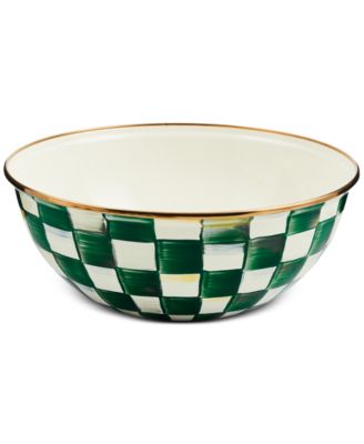 Миска для ежедневного использования MacKenzie-Childs Emerald Check Medium, 80 унций.