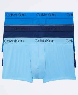 Мужское нижнее белье Calvin Klein с низкой посадкой из эластичной микрофибры, состоящее из 3 упаковок