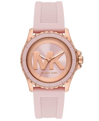Женские силиконовые часы Michael Kors Everest с тремя стрелками Blush Pink, 40 мм, розовые